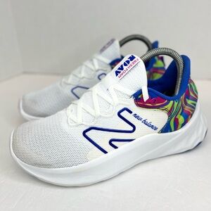 New Balance Fresh Foam ROAV V2 Athletic Shoes Women's Sz 7B White/Blu Like New
